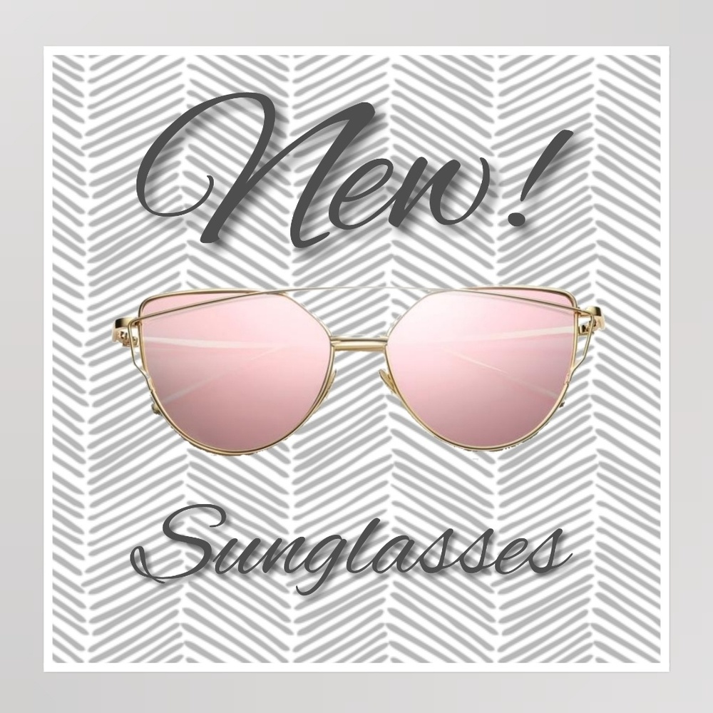 ⭕2 for $10! Mirrored Cat Eye Sunglasses
